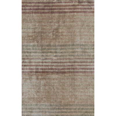 Striped Area Rug in Brown