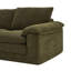 Canapé modulaire modulaire, canapé en L en forme de nuage avec 1 repose-pieds mobile, canapé profond en chenille confortable avec coussins moelleux pour le salon