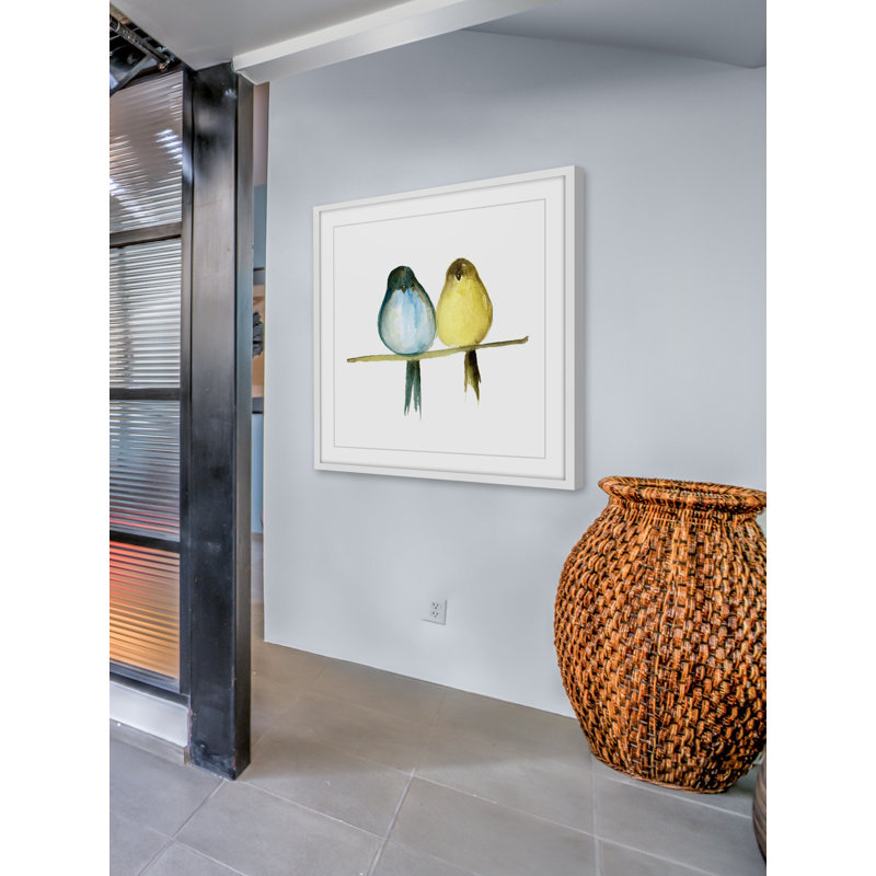 «Lovebirds» par Lindsay Megahed, reproduction d'art sur papier, H 32 po x l 32 po x P 1,5 po