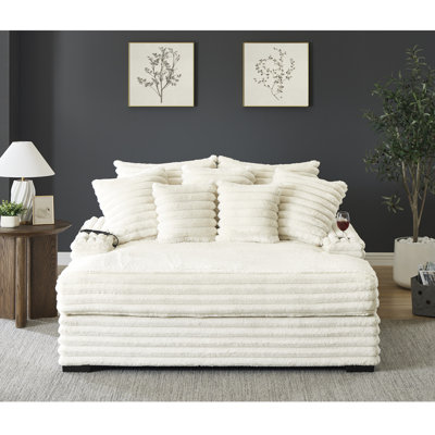 Jurre Plush Wide Wale Corduroy Oversized Multi-functional Chaise Lounge