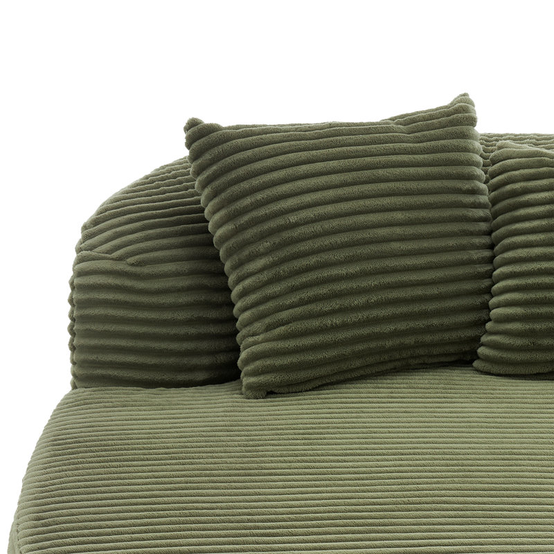 Canapé méridienne à compression 51,6 po, Vert
