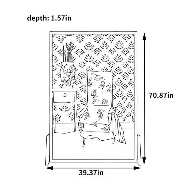 Cadejah, 70.87" H x 39.37" W x 1.57" D
