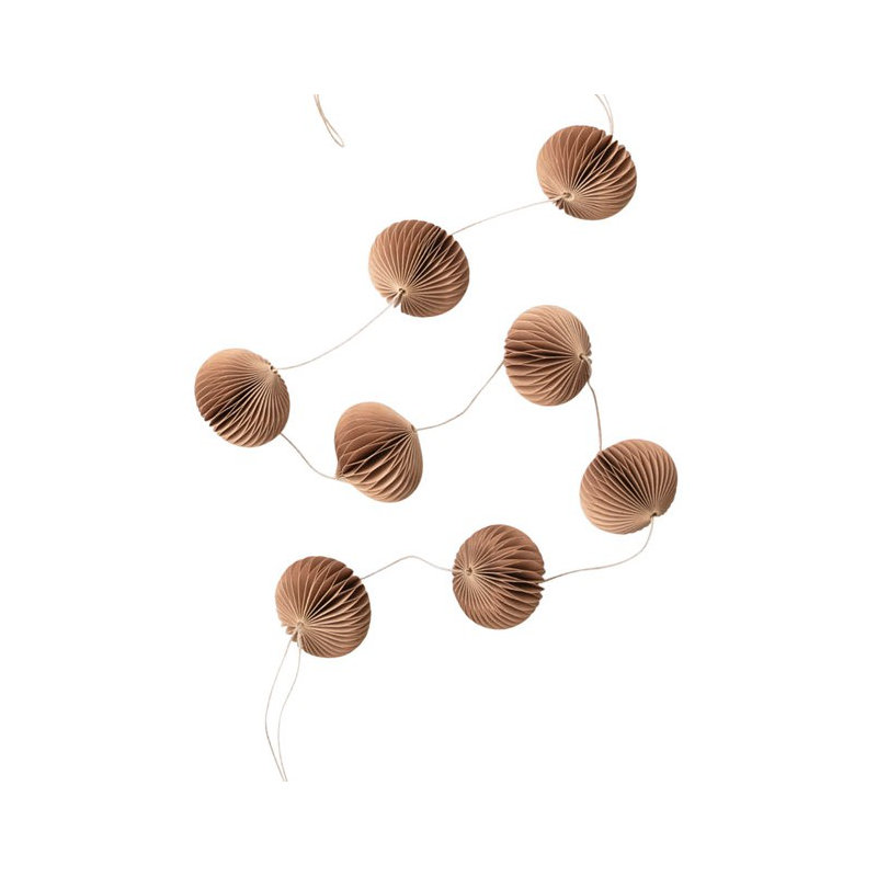 Honeycomb 6' Ornament Ball Novelty Garland, Brown