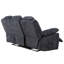 Ensemble 3 pièces de canapé inclinable manuel inclinable gris foncé-1222208848