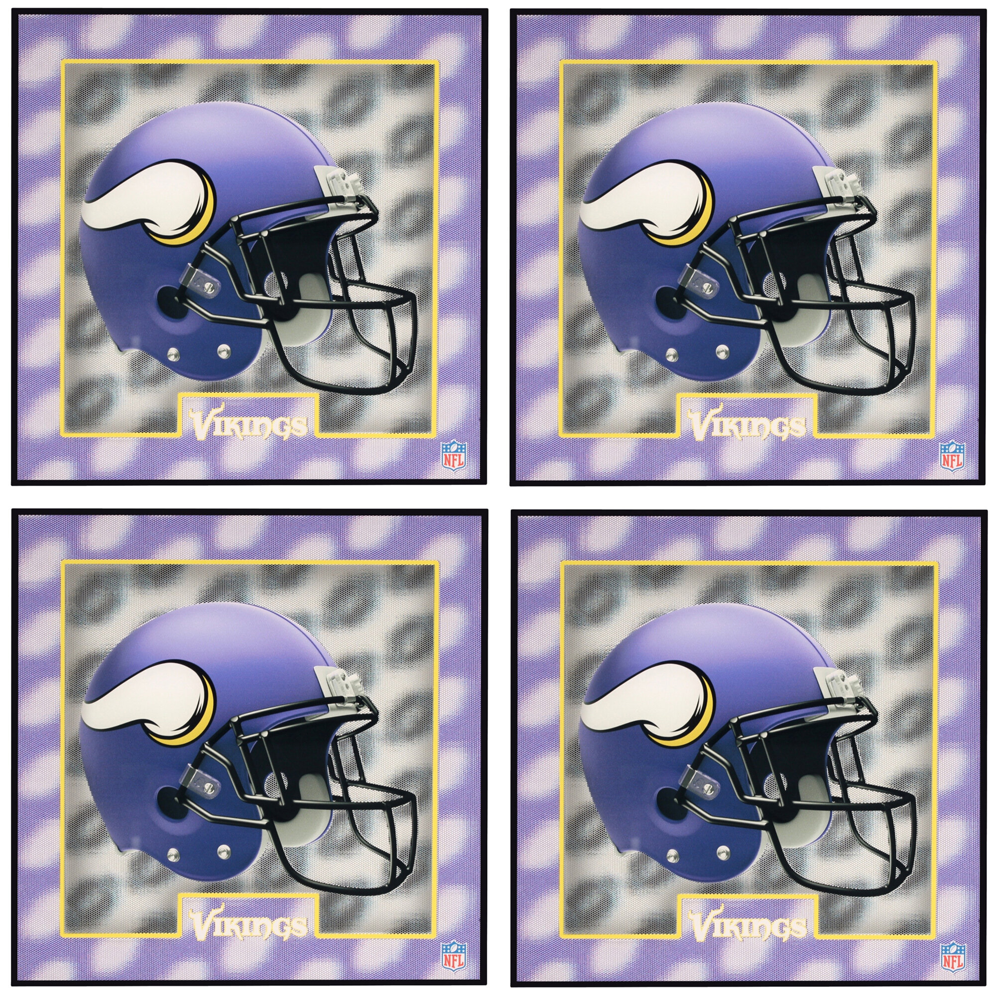 Minnesota Vikings 4x4 Ceramic Coasters Handmade