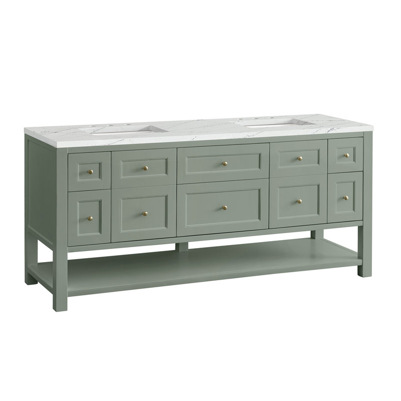 Breckenridge 72'' W Double Vanity, Smokey Celadon, Ethereal Noctis