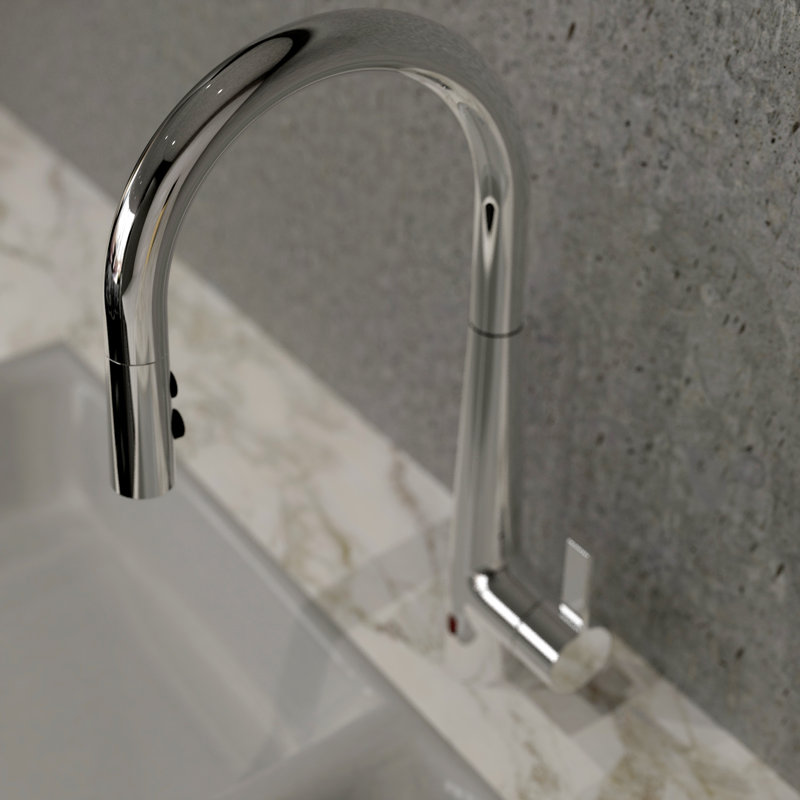 Keeney Belanger Pull Down Touchless Kitchen Faucet, Polished Chrome