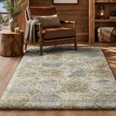 Tapis Dream Shag ADS738 à cercles, lavable à la machine de qualité supérieure