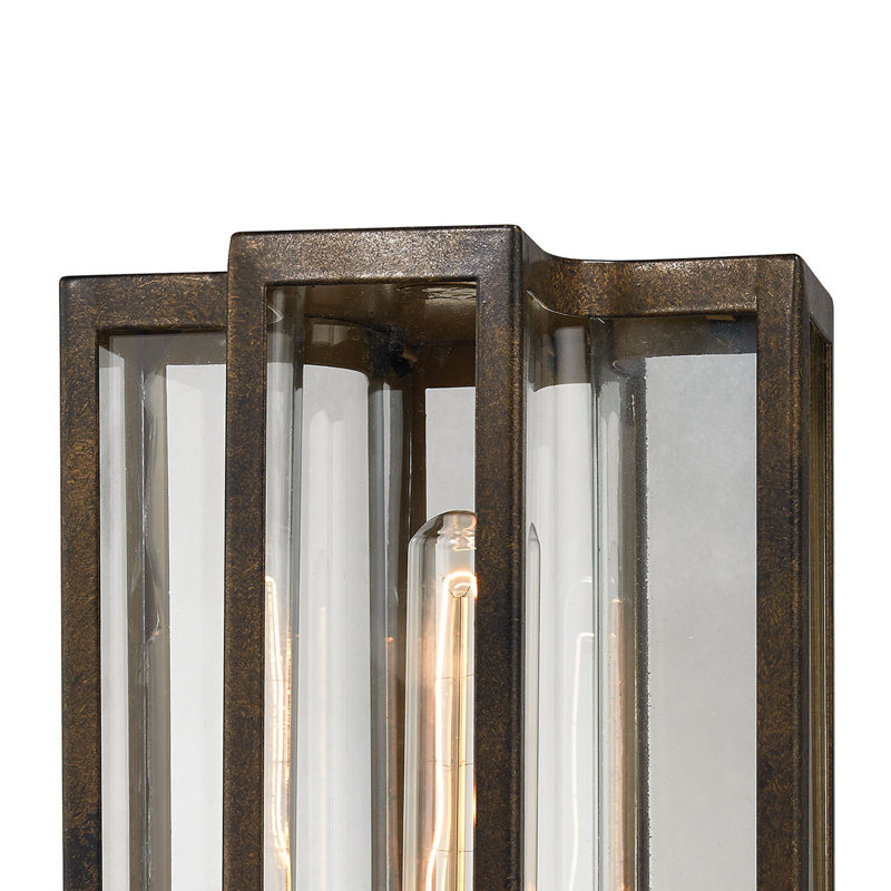 Lampadaire d'extérieur 1 lumière de 15 po de hauteur Bianca - Bronze noisette