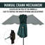Brenndan 455 cm W X 265 cm D Rectangular Market Parasol with Crank Lift-329458665