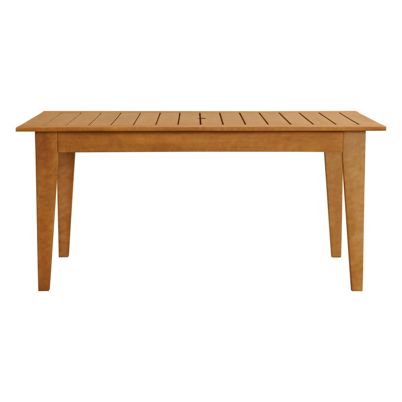 Table de salle à manger d'extérieur contemporaine en bois d'eucalyptus massif Barton