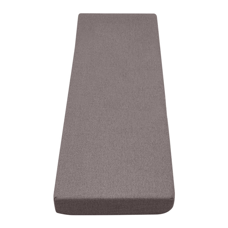 Outdoor Bench Seat Cushion, Brown, 60" x 18"