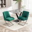 Chaise d'appoint rembourrée en velours Elian-293064305