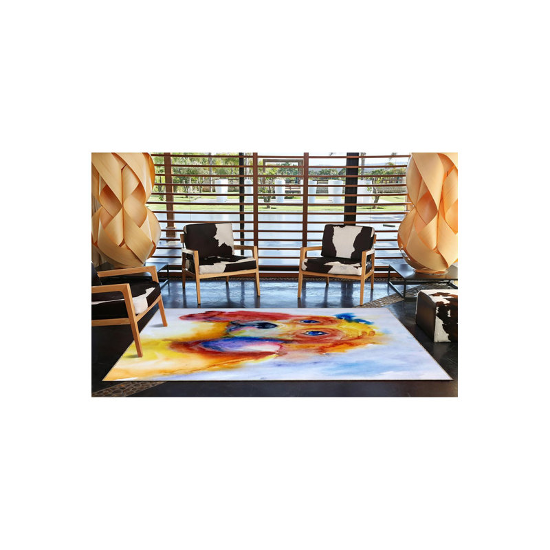 Tapis décoratif tissé à la machine, Rectangle 3 pi 3 po x 4 pi 11 po