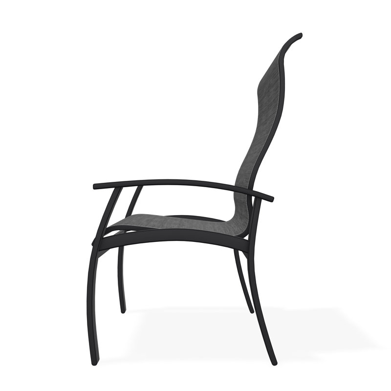 Belle Isle Outdoor Dining Armchair, Collect Charcoal, Black