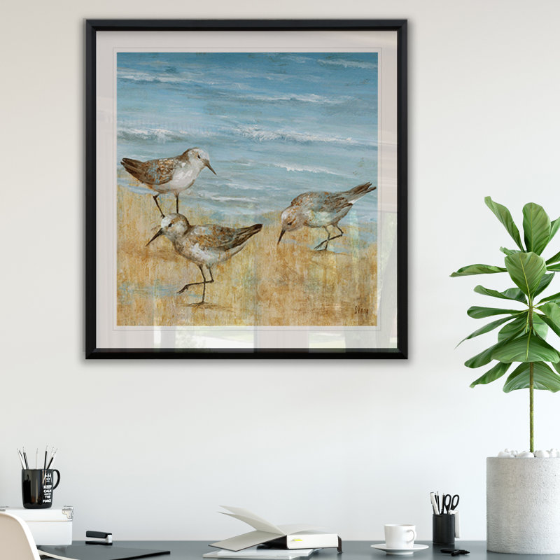 Sandpipers II - reproduction de cadre photo, H 26,5 po x l 26,5 po x P 1,5 po