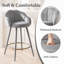 Upholstered Bar Stool with Iron Frame-1546687025-1546687030