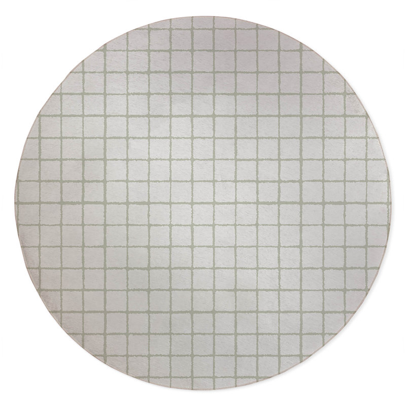 Rebar Non-Slip Outdoor Rug, Round 5'