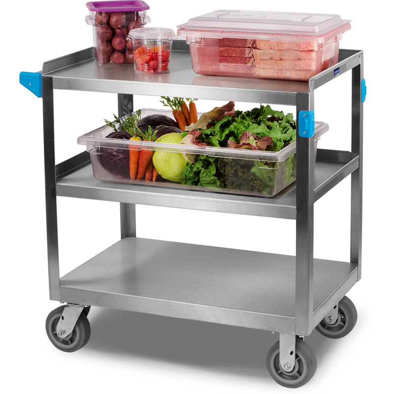 Stainless Steel 3-Shelf Utility Cart with Wheels