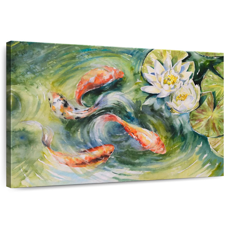Brampt Pond Of Koi, 32" H x 48" W