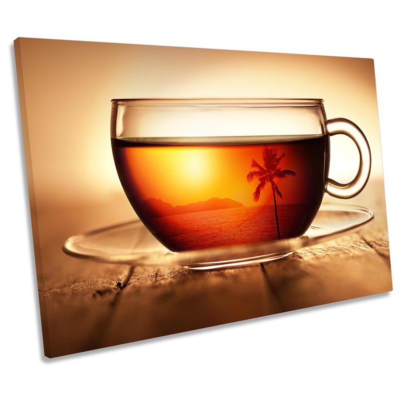 Tropical Tea Kitchen - Wrapped Canvas Print, 81.3cm H x 121.9cm W x 4cm D