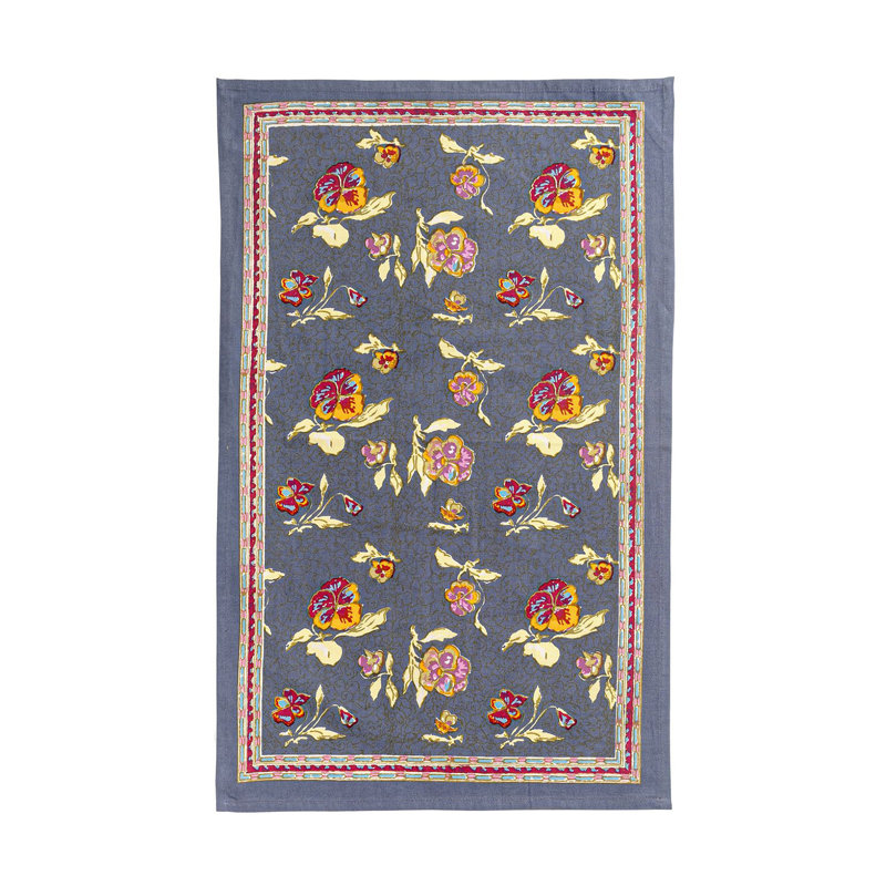 Pansy Floral Jacquard Tea Towel