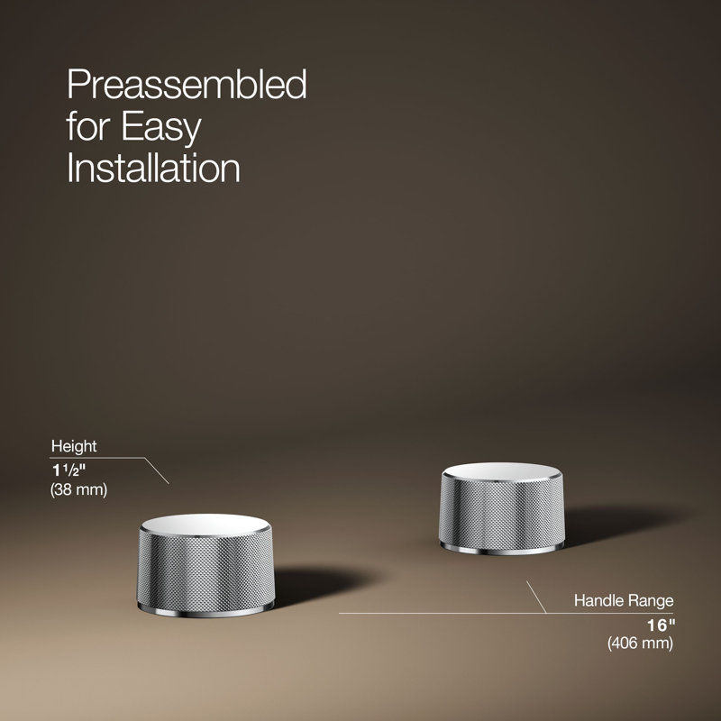 Components™ Bathroom Sink Handles with Oyl Design, Polished Chrome