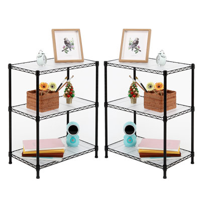 2-pack 3-shelf Wire Shelving Unit, Heavy Duty Metal Storage Rack, Adjustable Shelves, Nsf Certified, Garage Kitchen Pantry Organizer
