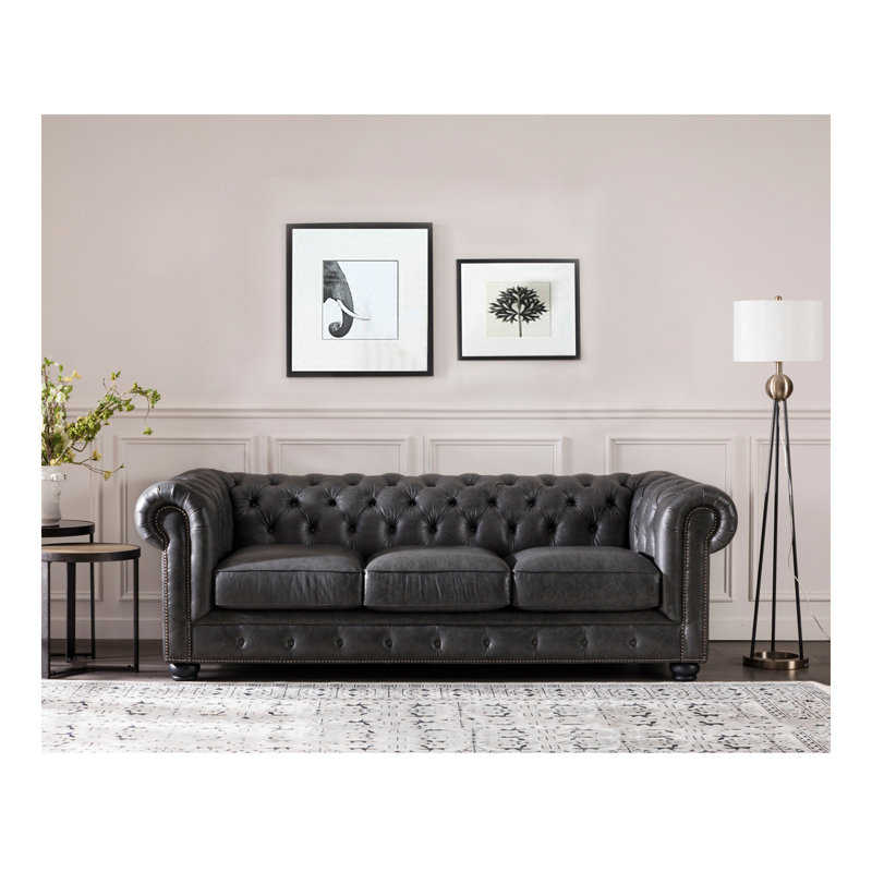 Canapé Chesterfield, Gris