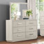 Commode transitionnelle l 61,6 po, gris clair