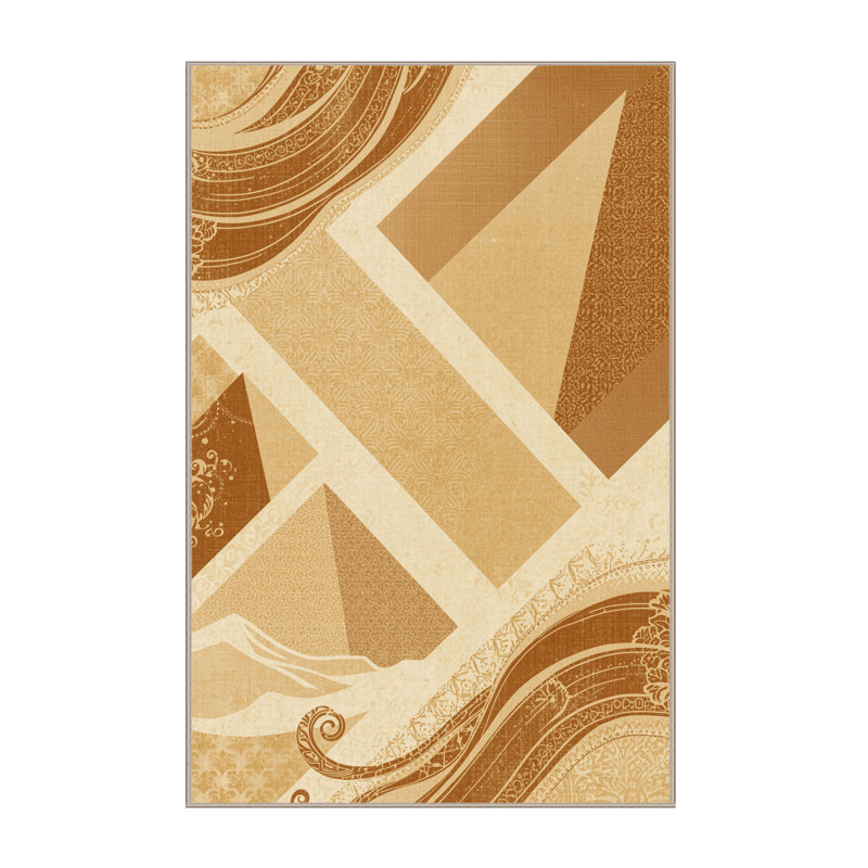 Tapis oriental classique brun / beige beige Paitlyn Cairo Pyramids, 2x5
