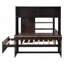 Lit mezzanine Kaylianne avec étagères, bureau et garde-robe