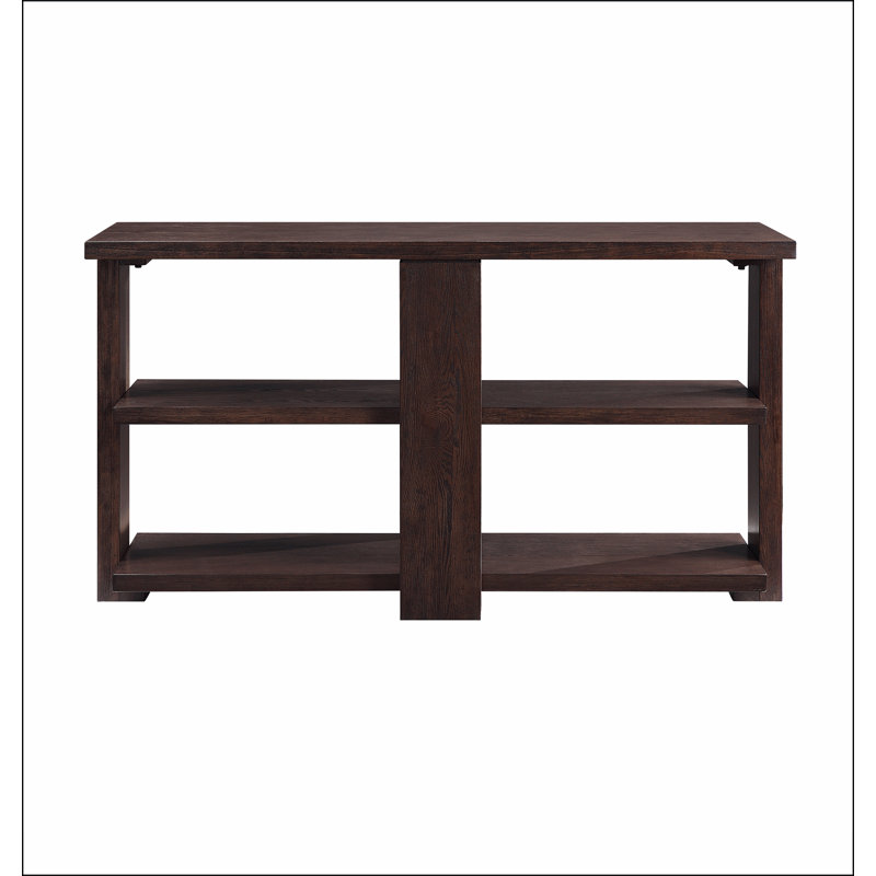 Walnut Sofa Table with 2-Shelf
