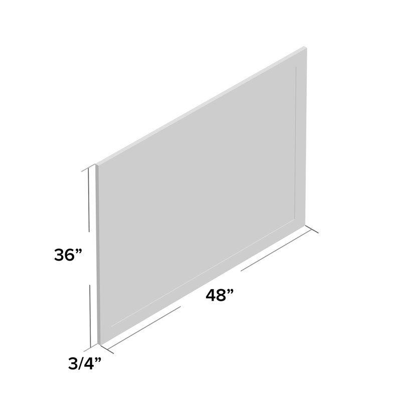 Gollu Engineered Wood Mirror, 36" x 48", Silver