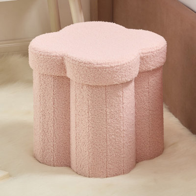 Petit repose-pieds avec rangement 12 po Small Boucle Flower