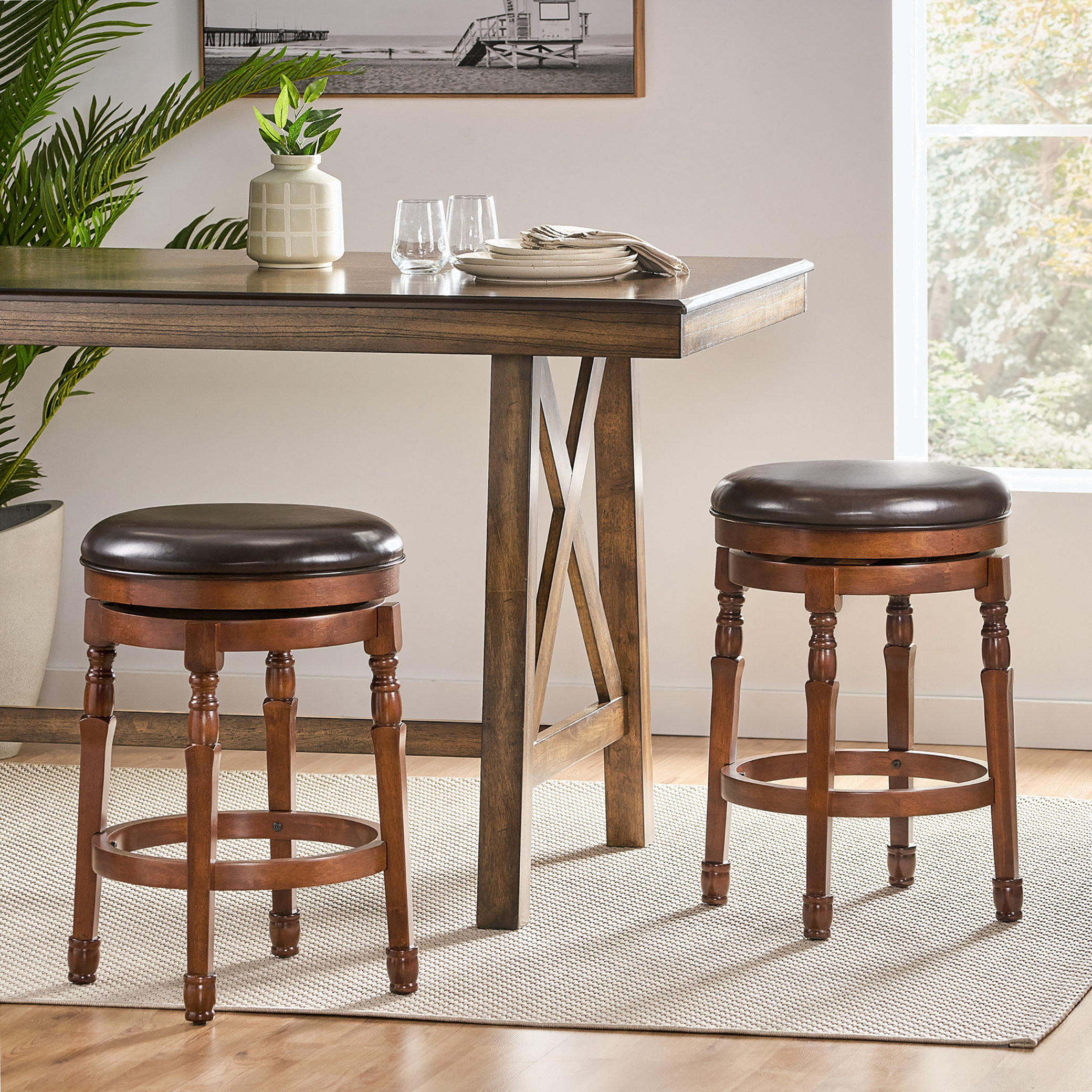 Canora Grey Syril Upholstered 25.5'' Counter Stool | Wayfair