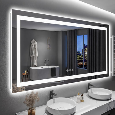 Miroir de salle de bain sans cadre Akilan