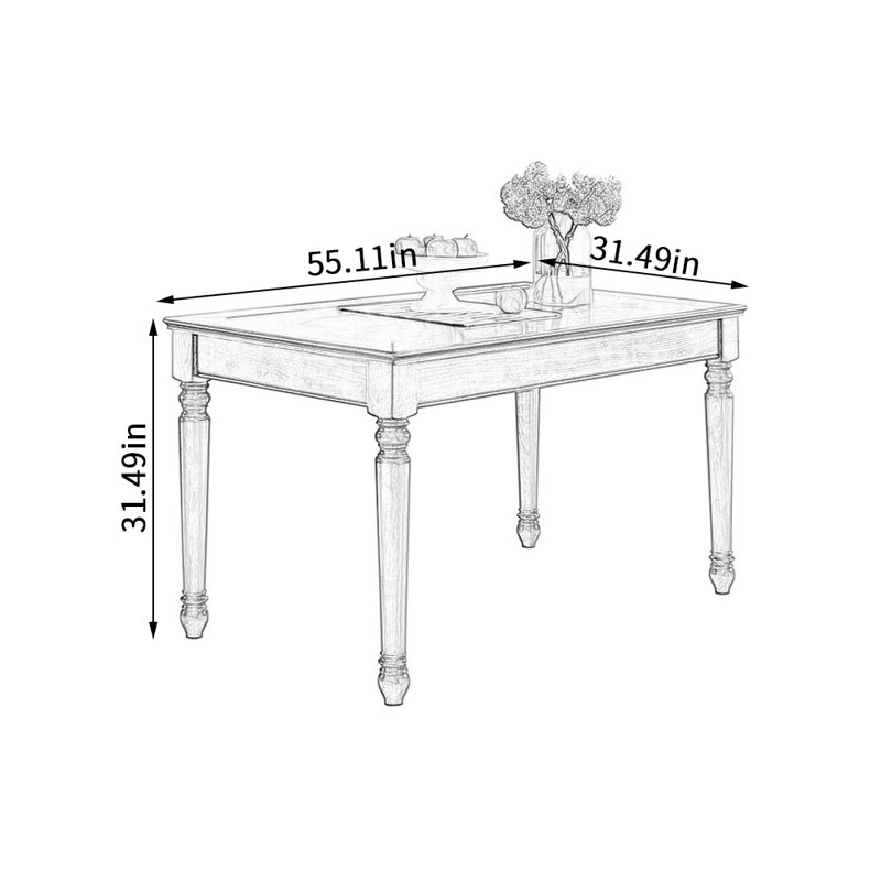 Takaia Ash Solid Wood Base Dining Table