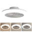 Ventilateur de plafond fermé 18 pouces avec lumière et télécommande, ventilateur encastré moderne à profil bas sans pales pour la salle à manger de la cuisine de la chambre à coucher