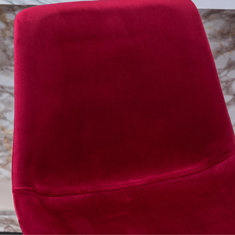 2pcs 26.50" Red Velvet Counter Height Stool - & Classy , Sleek Design