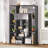 59" H Geometric Bookcase 4 Tier S-Shaped Room Divider Bookshelf-108772511