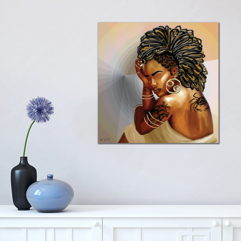 Cancer by Faith With An E - Wrapped Canvas Print, 45.72 cm H x 45.72 cm W x 3.175 cm D