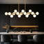 Lustre linéaire moderne en verre bullé à 56 lumières à intensité variable de 56 po Spoutnik-1695430289
