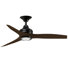 Spitfire 48 inch Indoor/Outdoor Ceiling Fan with LED Light Kit - Black with Whiskey Wood Blades