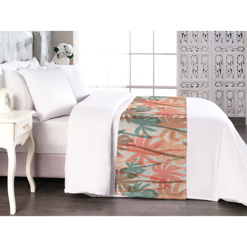 Ambesonne Hawaiian Summer Bed Scarf Runner Art, Très grand lit