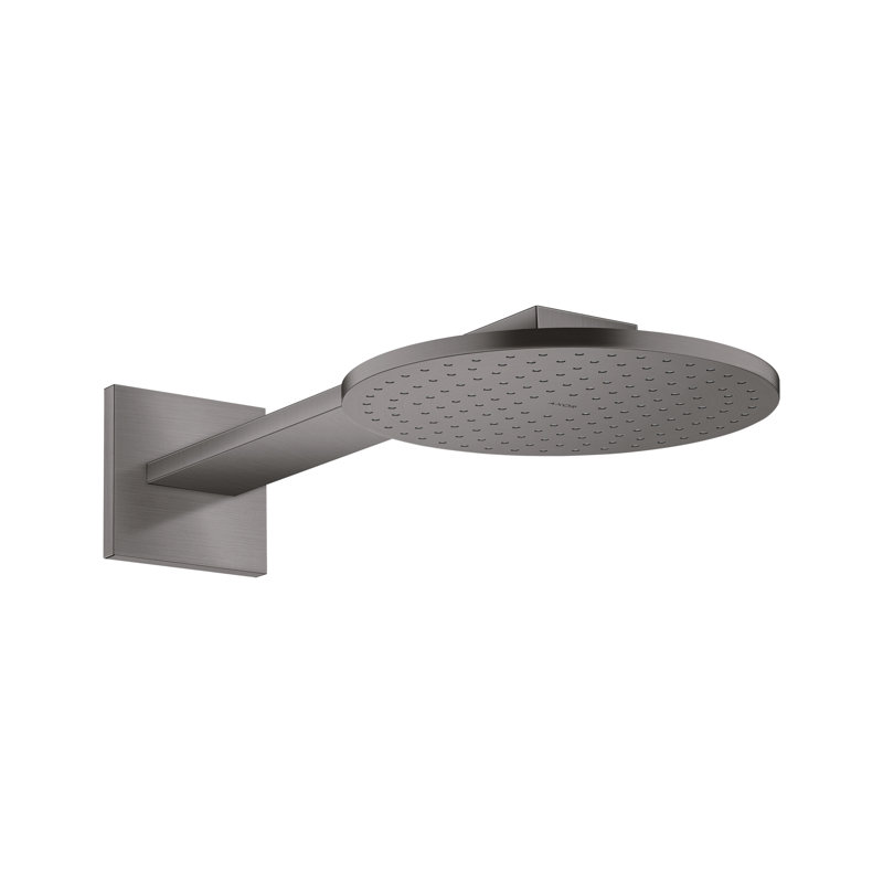 ShowerSolutions Showerhead 250 2-Jet with Showerarm Trim, Brushed Black Chrome, 2.5 GPM