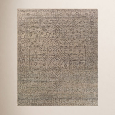 Robby Gray Brown Hand-Knotted Oriental Wool Rug