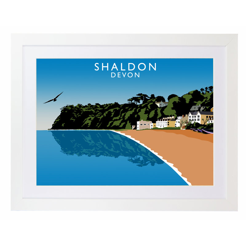 'Shaldon' by Richard O'Neil - Print, White Wood Frame, 33.5 cm H x 43.5 cm W x 2.2 cm D