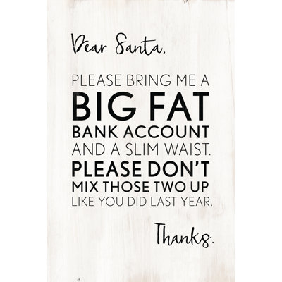 Dear Santa - Wrapped Canvas Print