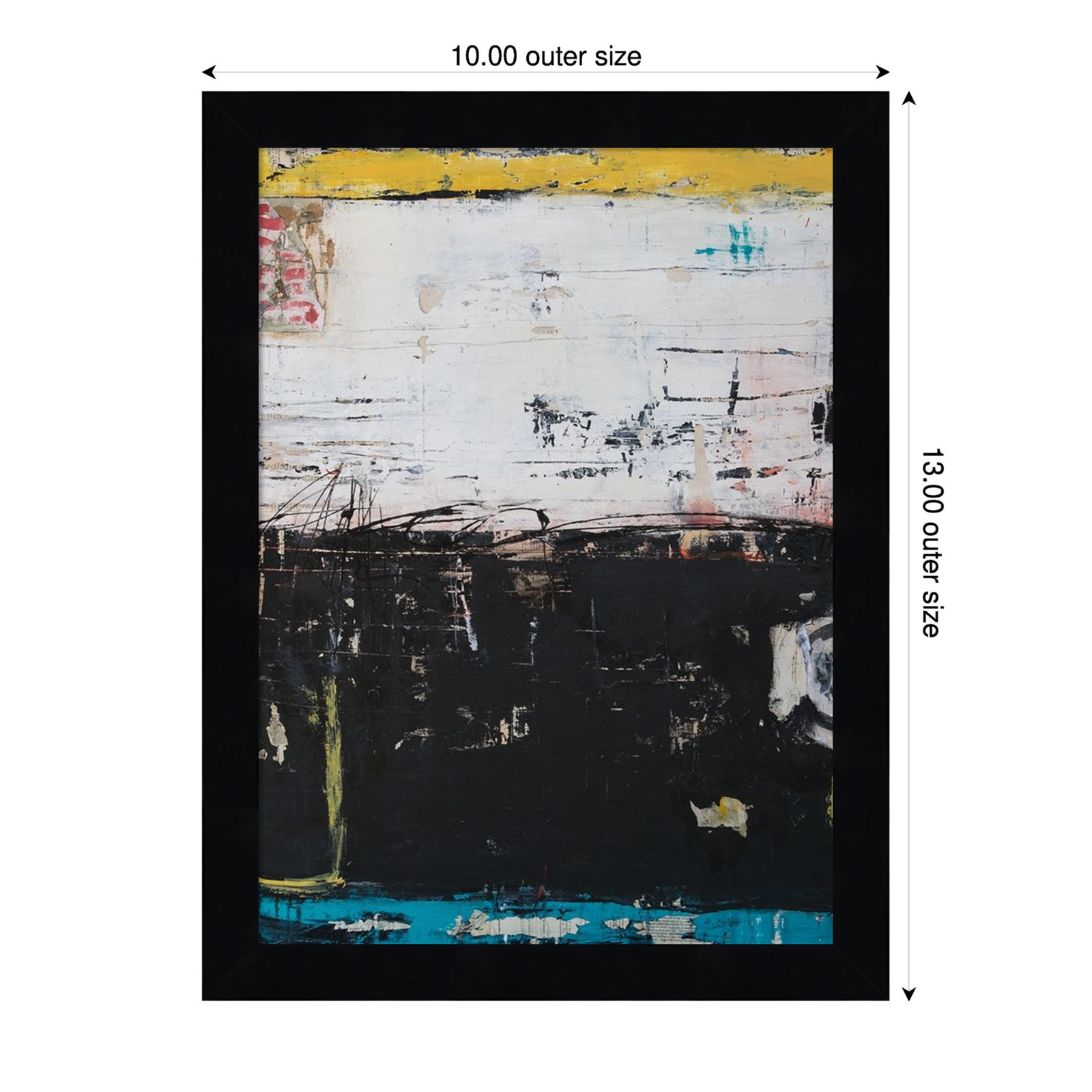 Down and Dirty by Mauro Wood Framed Wall Art Print, 13" H x 10" W, Black